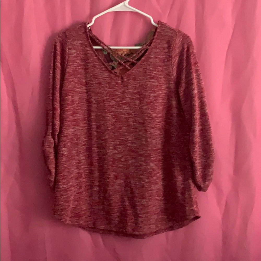Long sleeve maroon shirt